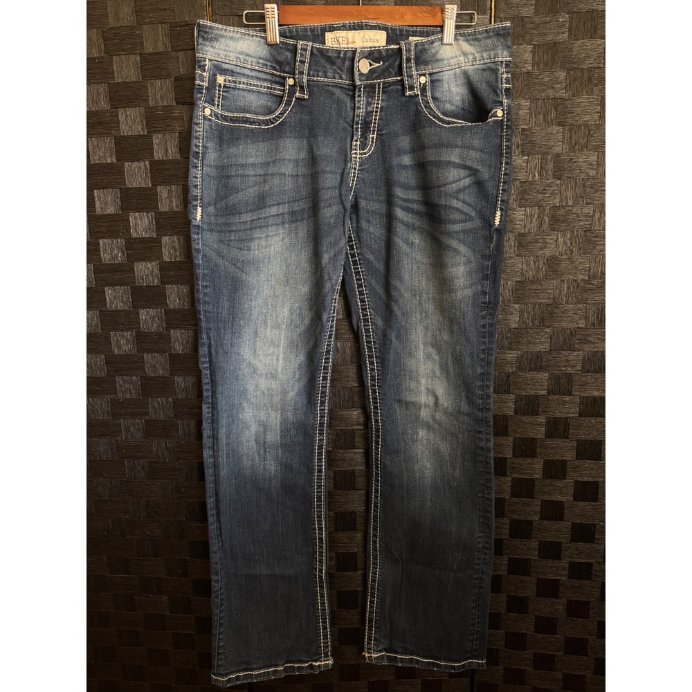 BKE Culture Jeans Women 32 Blue Good Contrast Stitch Straight Leg